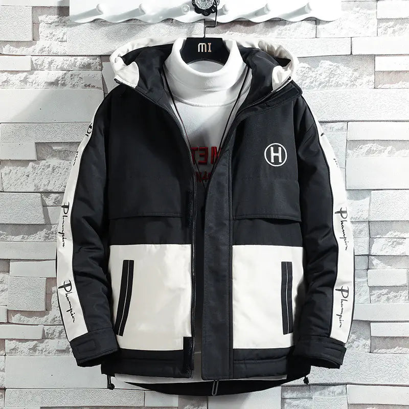 Men's Long Hooded Cotton Jacket - Winter Fashion