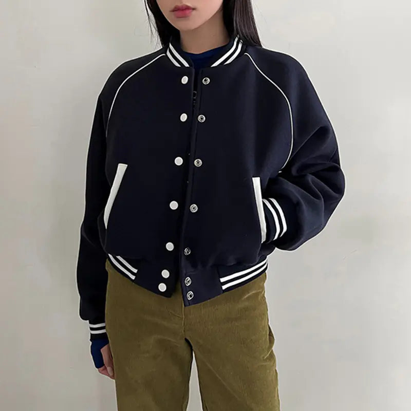 American Retro College Style Baseball Uniform Jacket