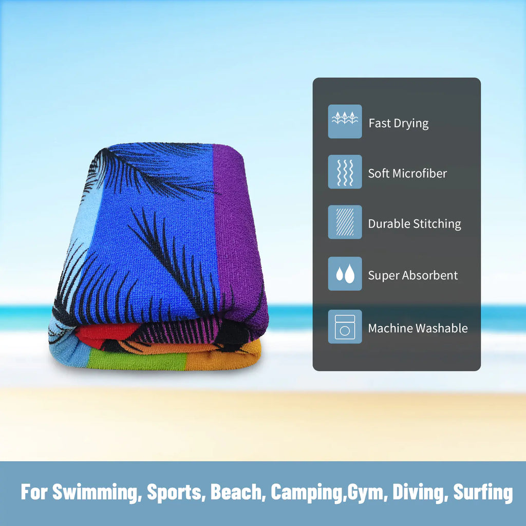 Quick-Drying Microfiber Beach Towel for Yoga & Travel
