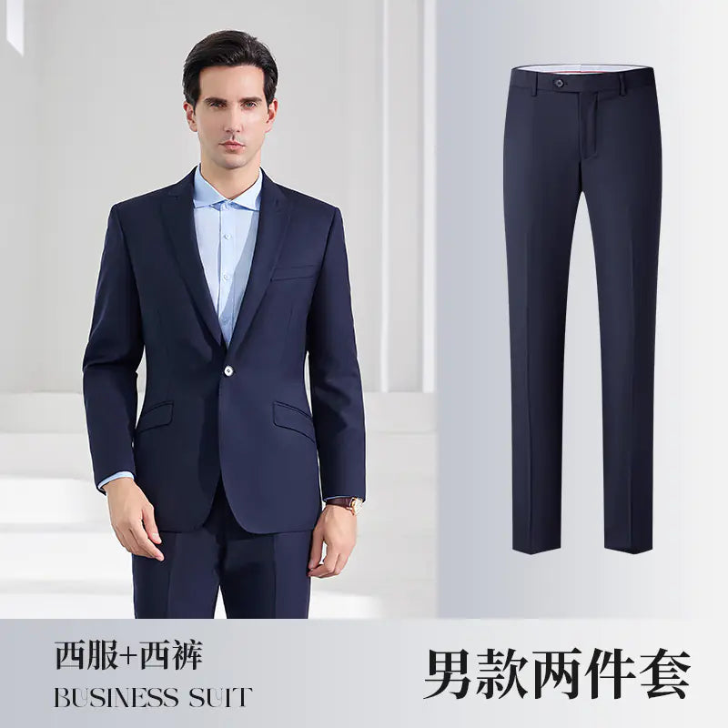 Navy Blue Unisex Business Suit for Work Teams