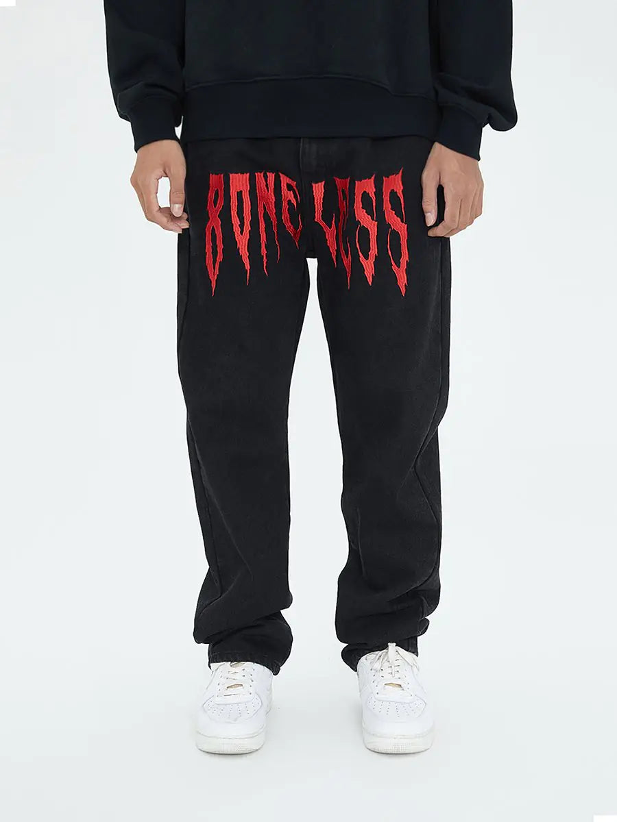 Wide-leg Denim Trousers from American Fashion Brand