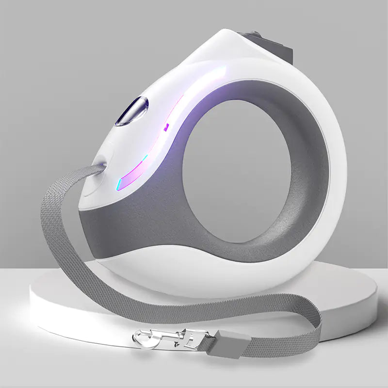 Automatic Retractable LED Dog Leash with Night Light
