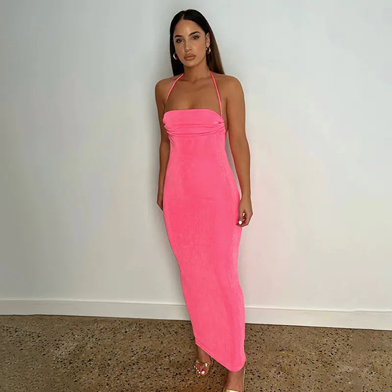 Fashion Sexy Backless Maxi Dress