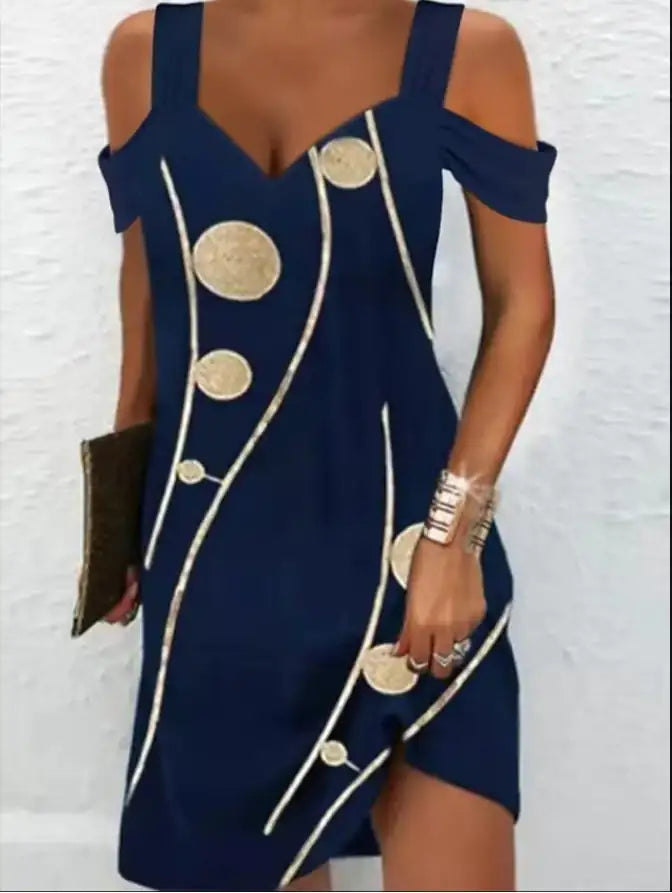 Slim Fitting Printed Dress for Women