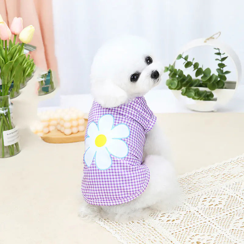 Simple Five-Color Flower Vest for Puppy Costume