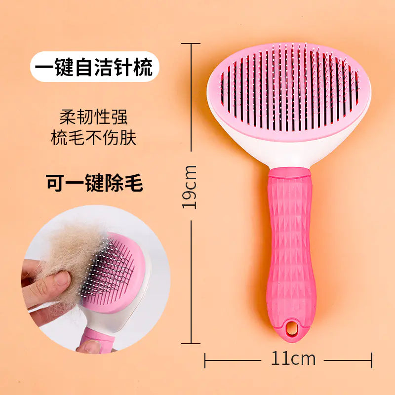 Pet Grooming Brush for Cats and Dogs with De-Shedding Features