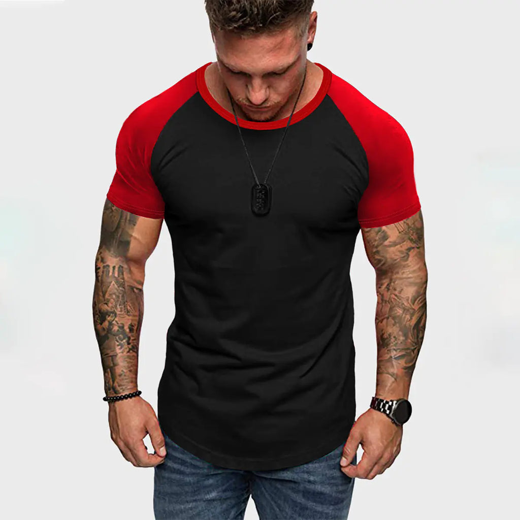 Men's Heavyweight Color Block Short Sleeve T-Shirt