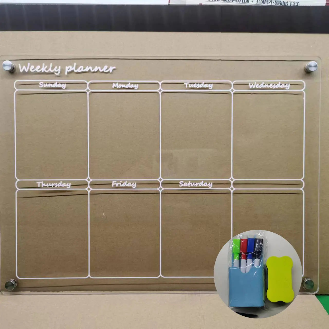 Magnetic Dry Erase Calendar for Refrigerator