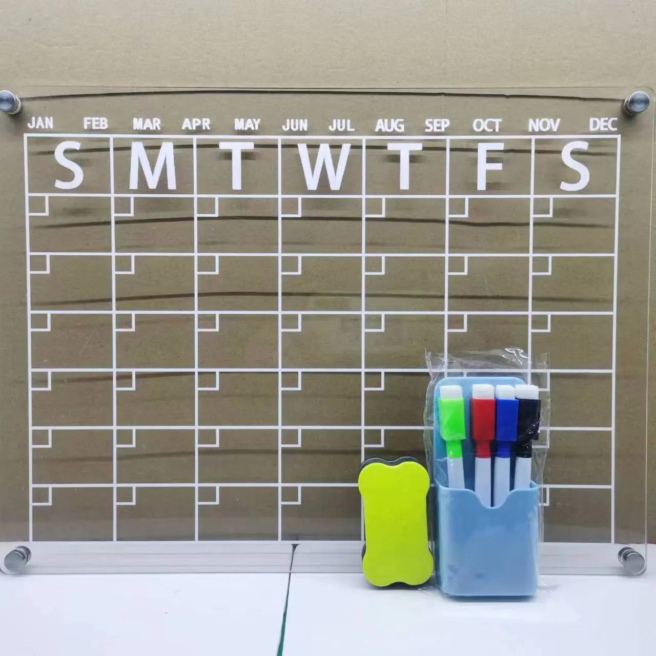 Magnetic Dry Erase Calendar for Refrigerator