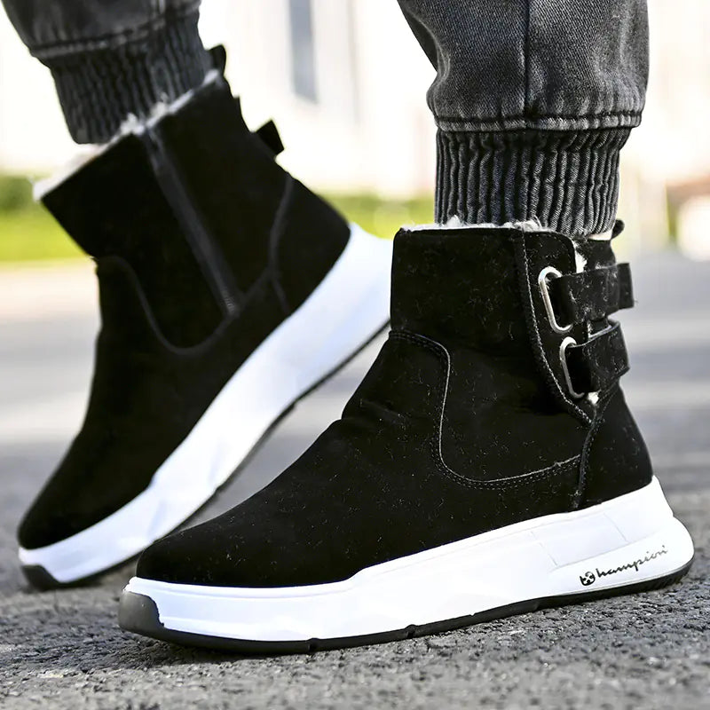 Thick-Soled Snow Boots with Velvet Cotton Lining