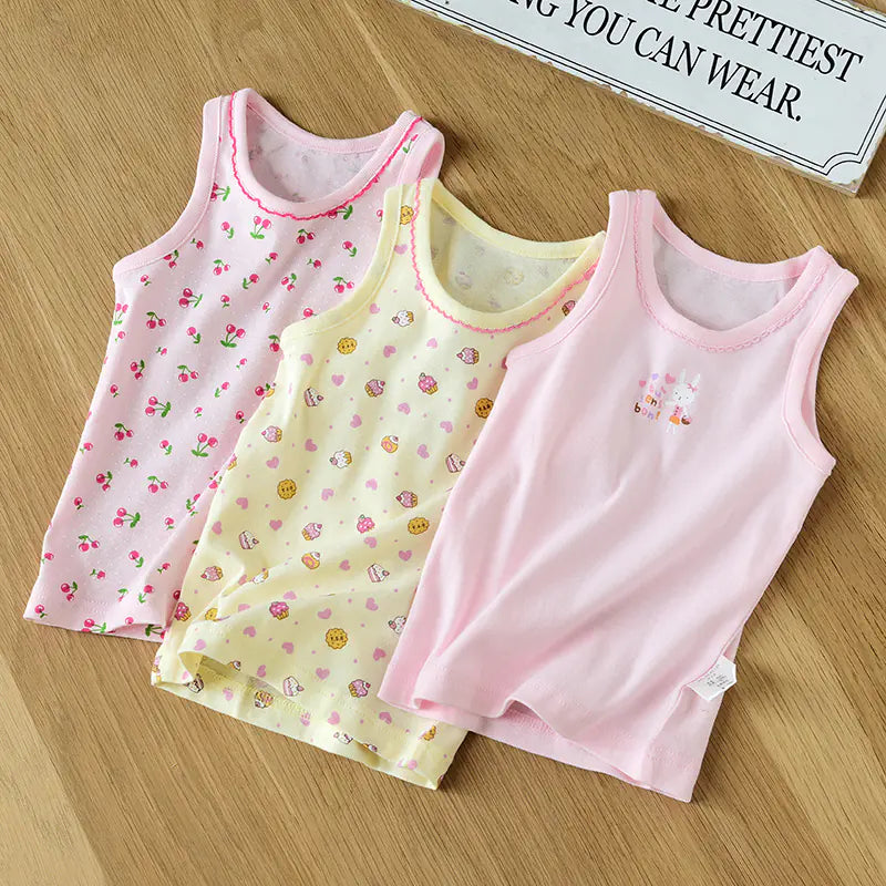 New Seasonal Knit Cotton Vest for Girls