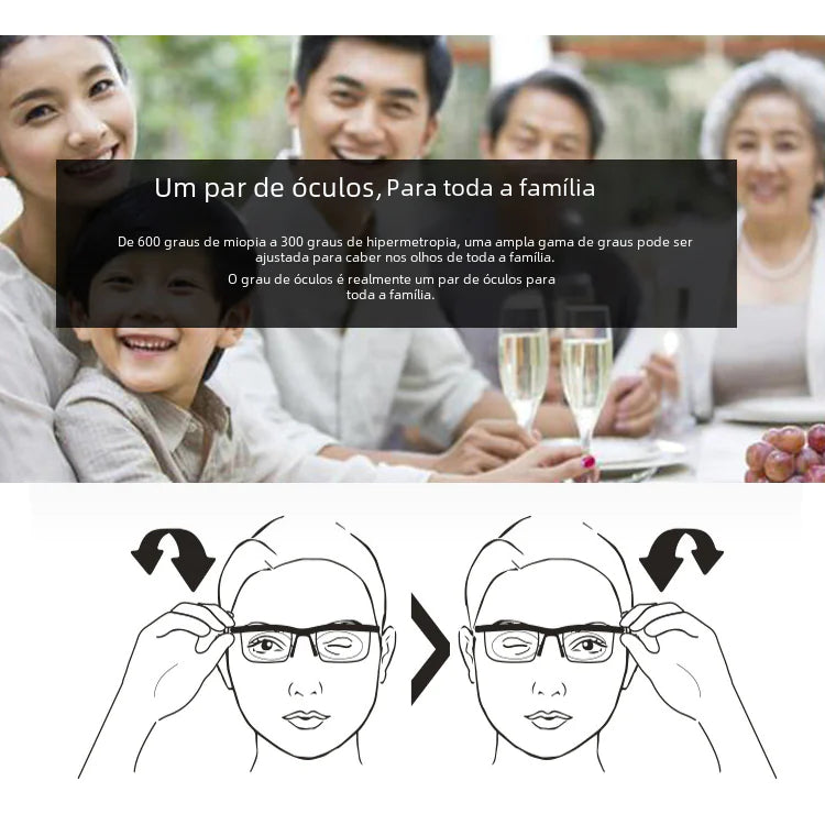 Adjustable Creative Reading Glasses for Near/Far Vision