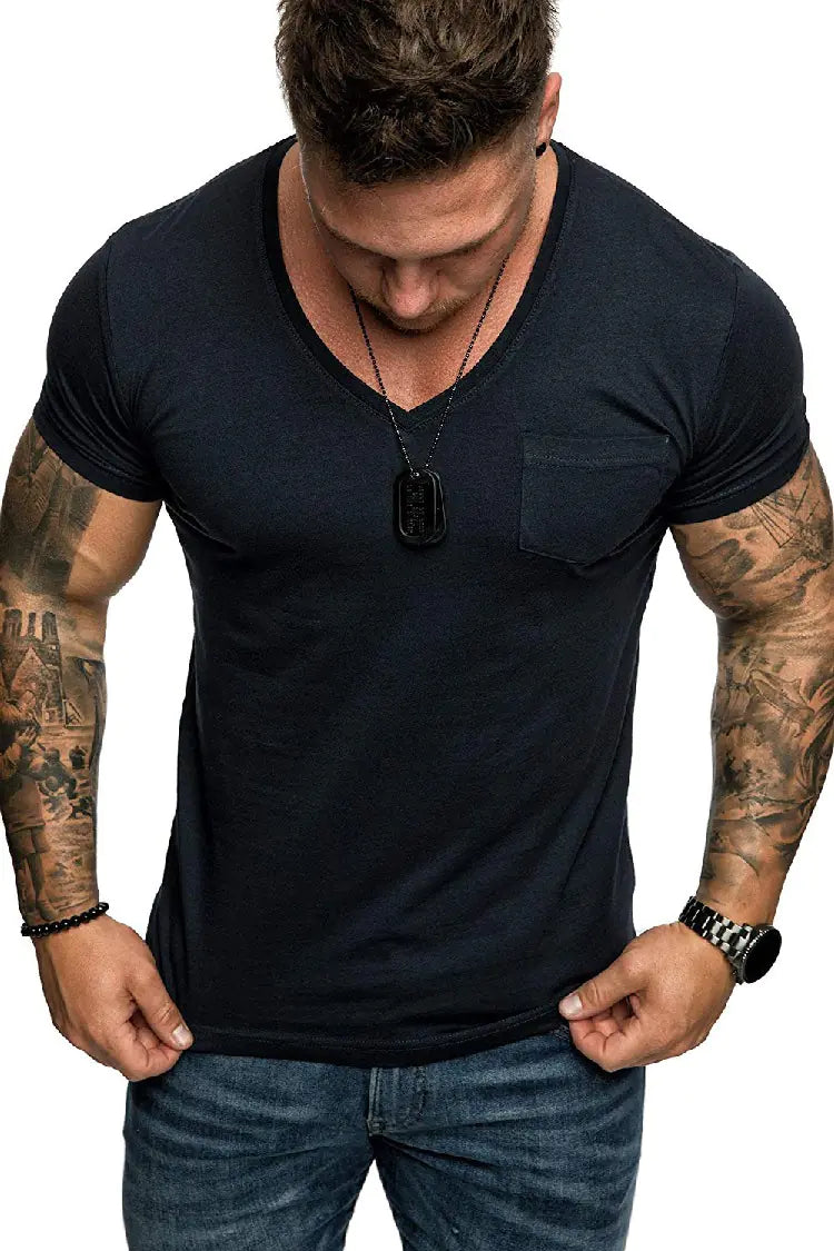 Casual Short Sleeve Round Neck Basic T-Shirt