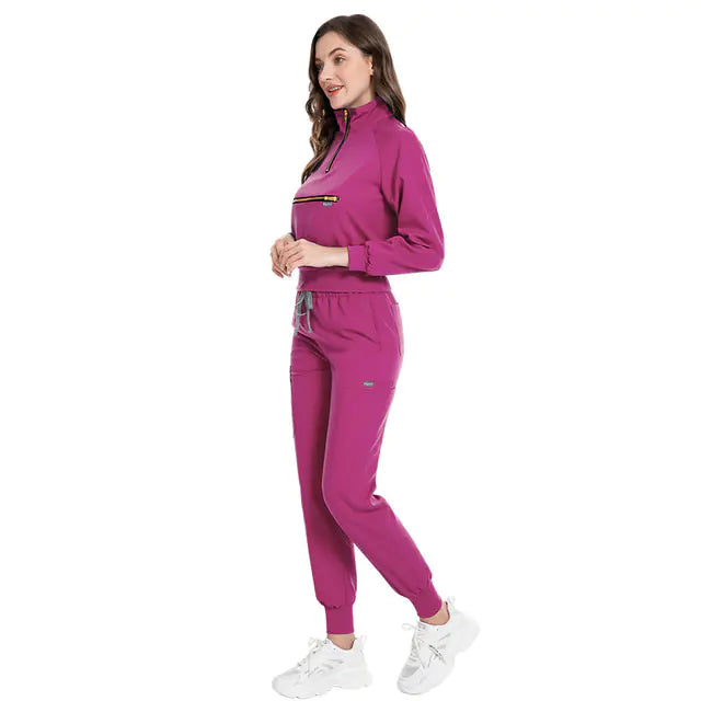 Women's Long Sleeve Scrub Set for Nurses and Doctors