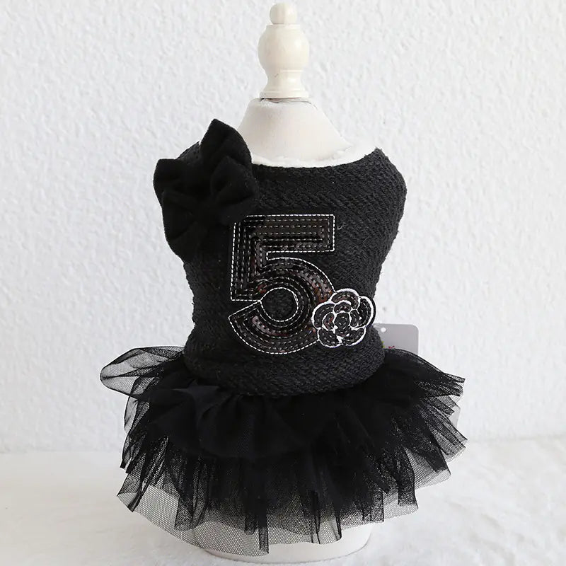 Double Bow Cotton Skirt for Teddy Dog Clothes