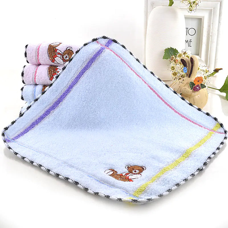 5pcs Pure Cotton Cute Absorbent Face Towels (Small)