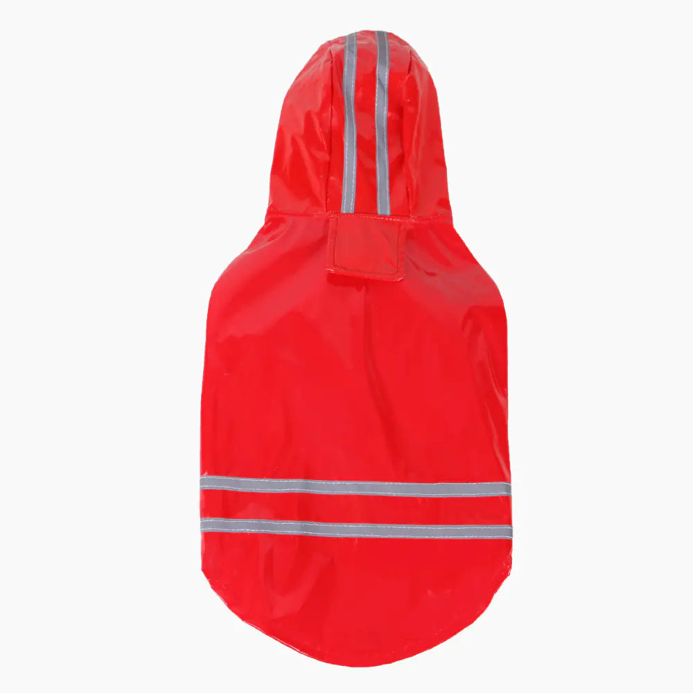 Reflective Dog Hooded Windproof Raincoat in PU