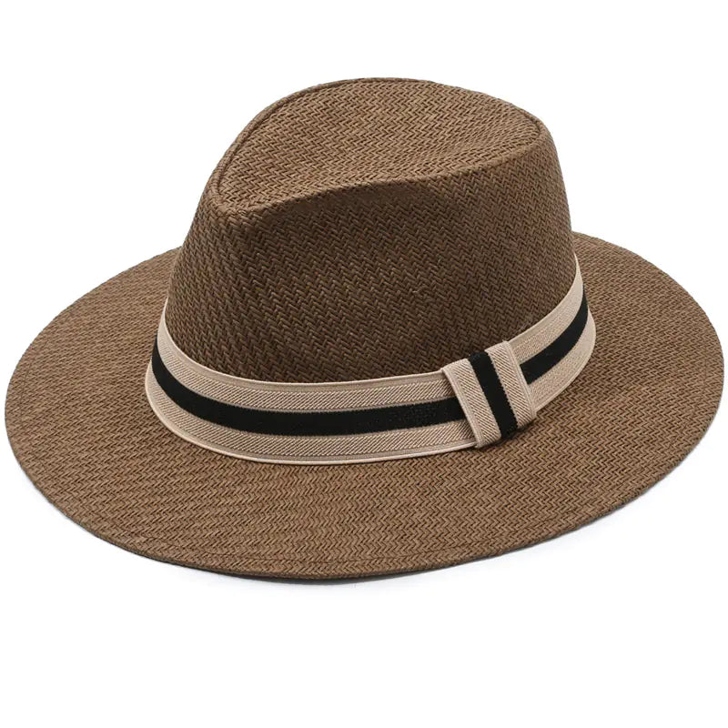 Wide Brim Straw Hat for Beach Sun Protection