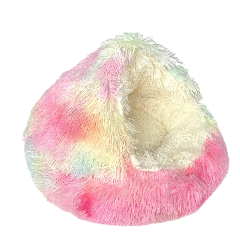 Winter Warm Pet Shell Semi-Enclosed Cat Bed