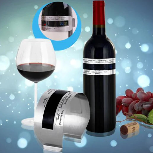 Stainless Steel Wine Thermometer with LCD Color Change