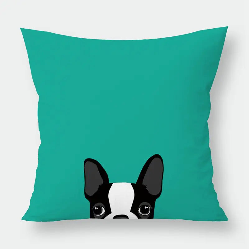 Car Neck Pillow and Dog Throw Pillow Cover Set