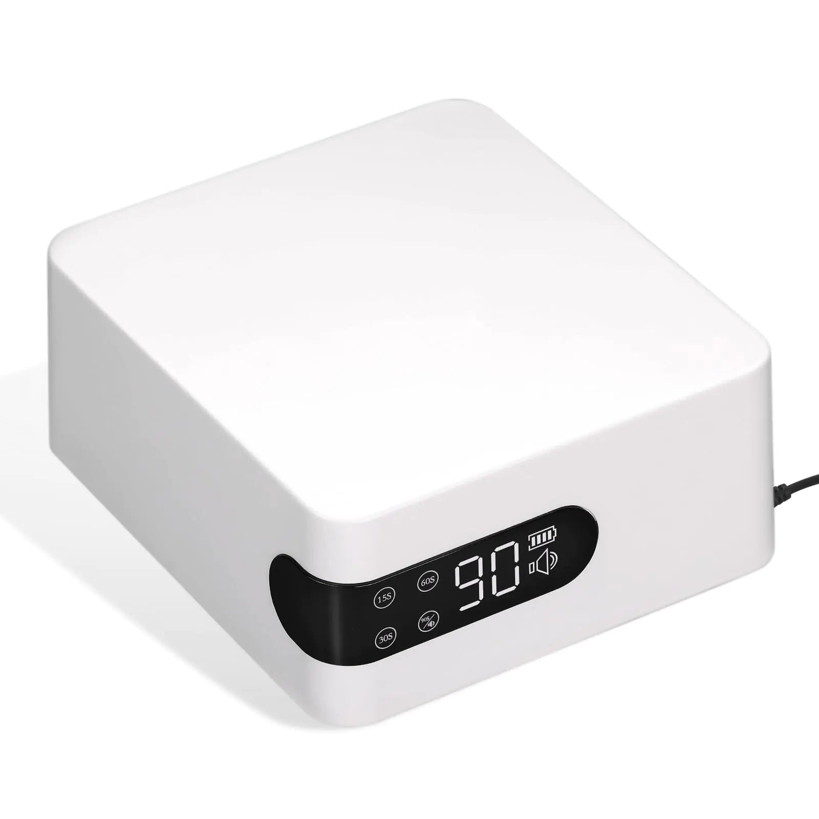 CHRISTINE SHELLY UV LED 96W Nail Lamp Professional Nail Dryer Sparkly Gel Polish Light with 4 Timer Setting Plug-in Quick Dry Curing Lamp with Display Auto Sensor for Salon & Home White