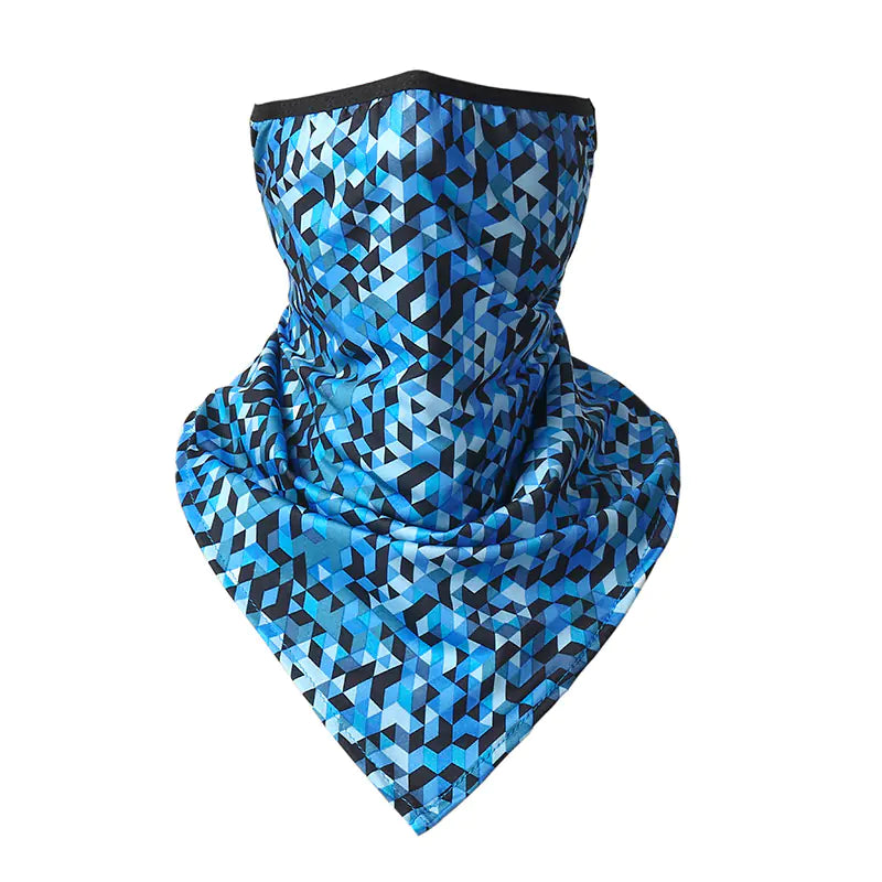 Summer Ice Silk Triangular Scarf Mask for Outdoor Cycling