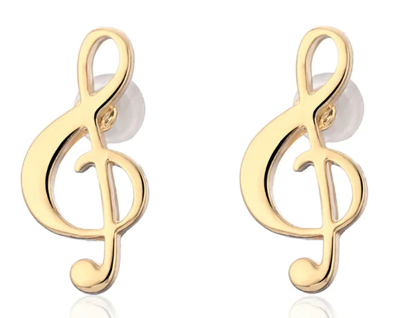 Musical Note Earrings - Minimalist Style, Hypoallergenic