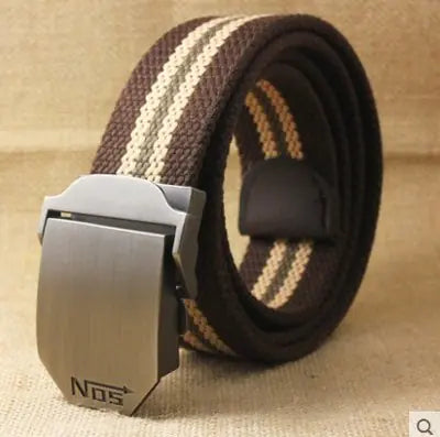 Men's Custom Thick Canvas Tactical Belt for Outdoors