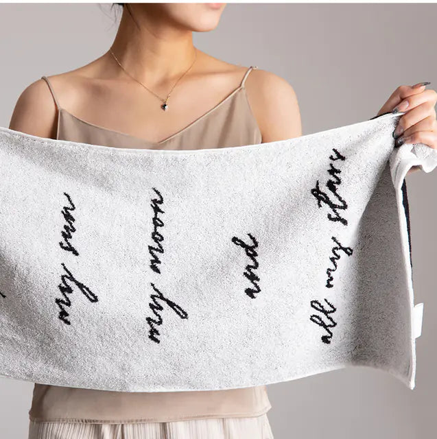 Love Letters Cotton Towel - Soft, Absorbent Beach Towel