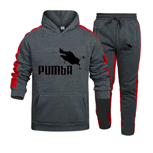 Men's Youth Running Sportswear Printed Hoodie Set