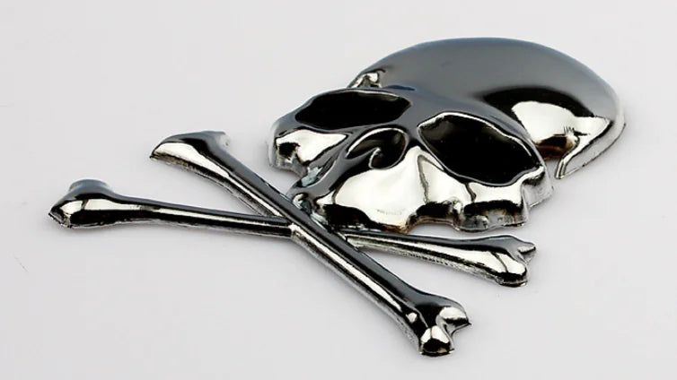 Metal Skull Car Decal for Unique Vehicle Styling