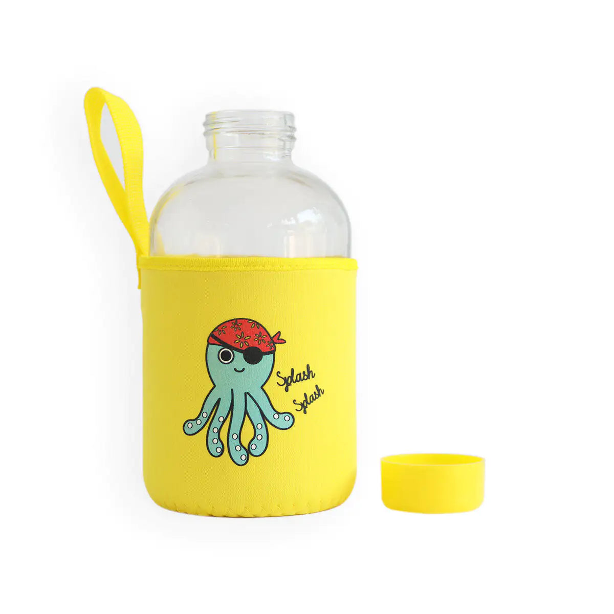 Milk&Moo Sailor Octopus Kids Glass Water Bottles  20 oz, 600 ml