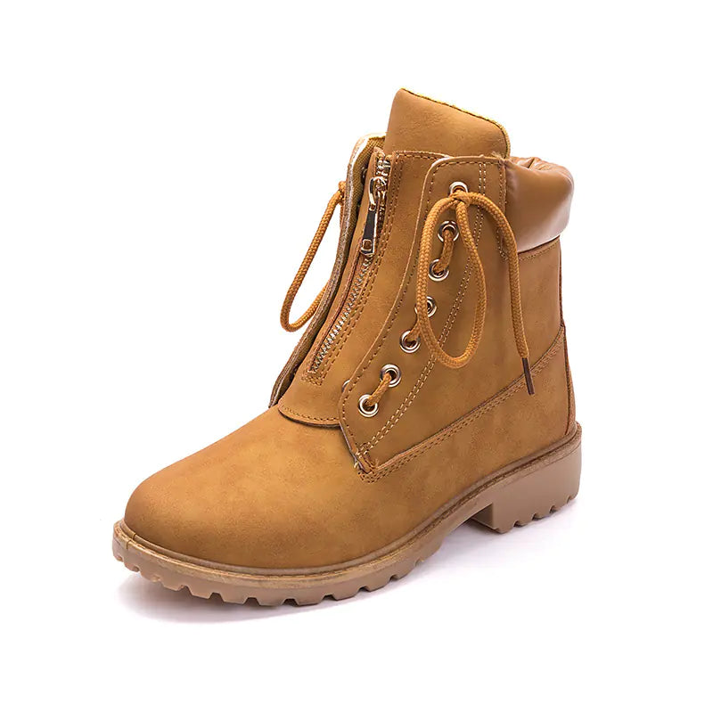 Women's Reversible Lace-Up Ankle Boots for Fall/Winter