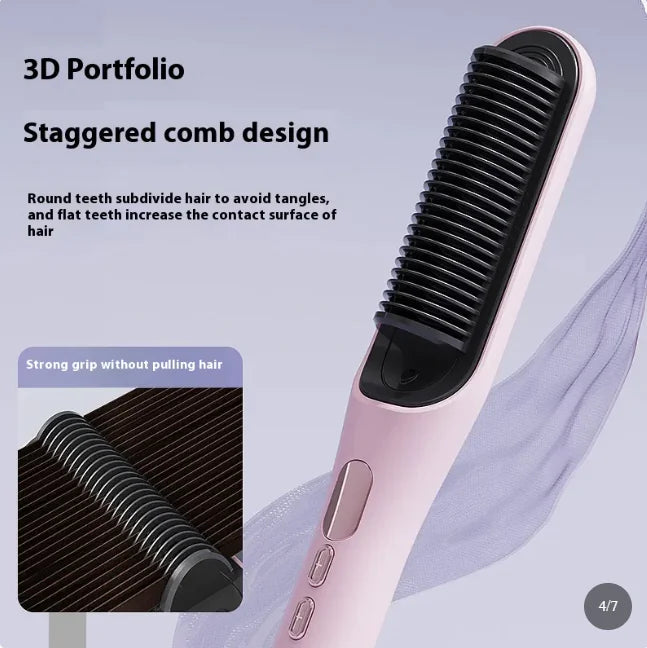 LCD Display Hair Straightener with Multi-Gear Temperature Control – Household Hair Curler