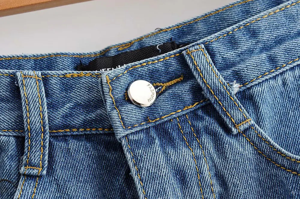 Split Hem Denim Skirt, Bodycon Denim Midi Skirt