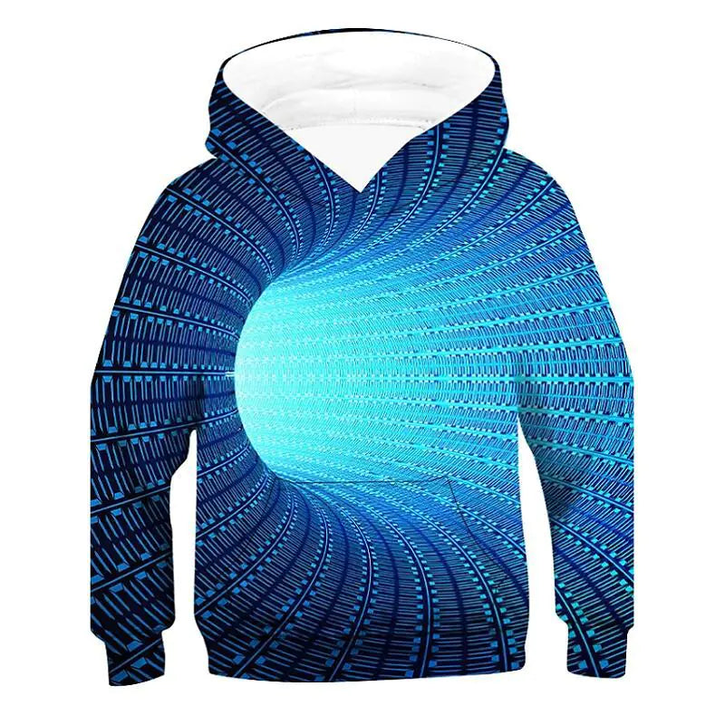 3D Vision Digital Printed Hoodie for Kids