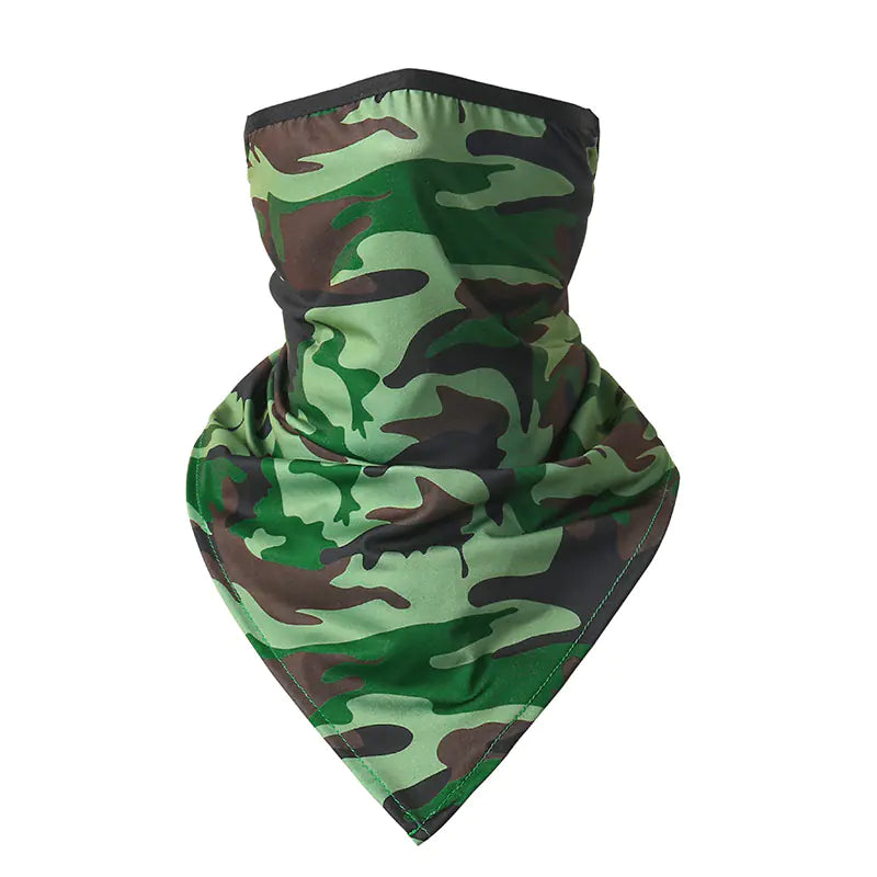 Summer Ice Silk Triangular Scarf Mask for Outdoor Cycling