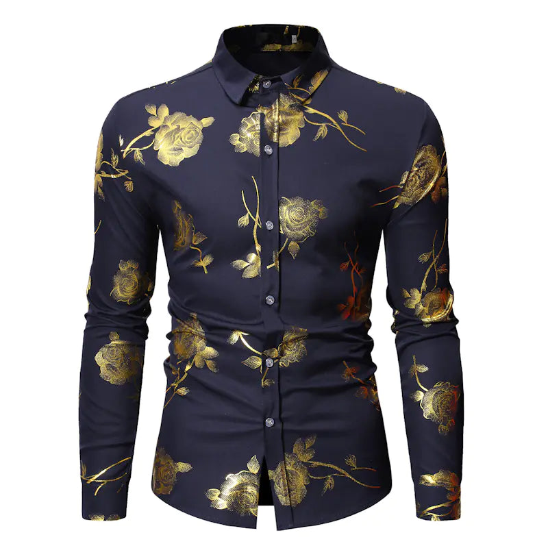 Men's Long Sleeve Gold Foil Shirt - New Fall Collection