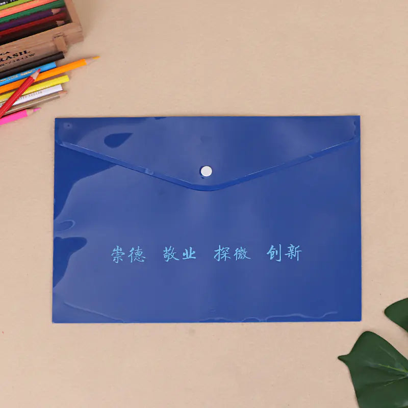 A4 PP Snap File Bag for Students and Meetings