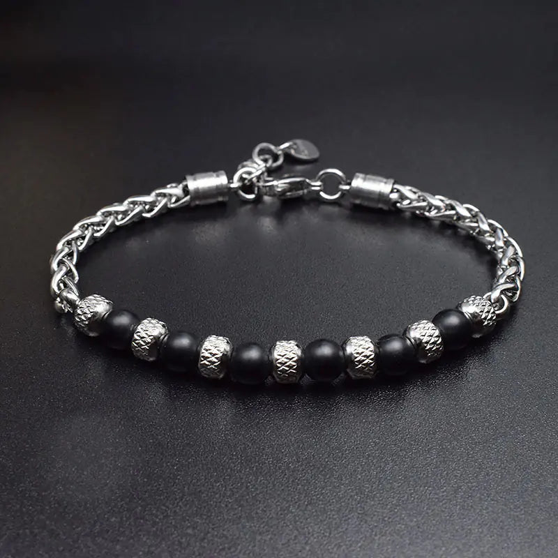 Adjustable 6mm Tiger Eye Stone Bracelet for Men
