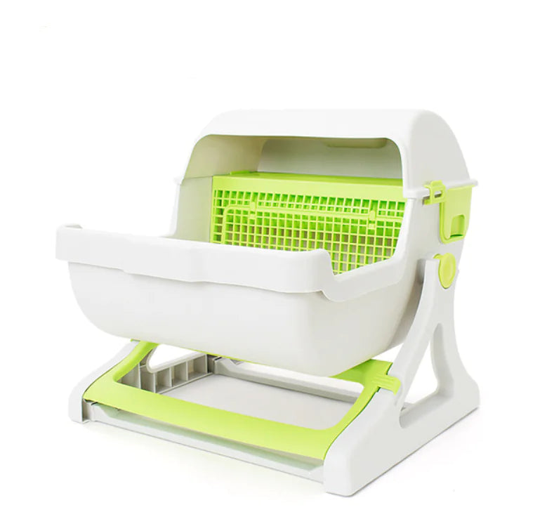 Large Semi-Automatic Cat Litter Box for Pets