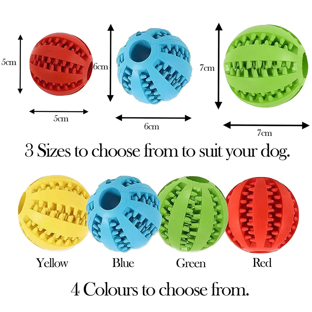 Rubber Dog Ball Toy for Puppies and Large Dogs