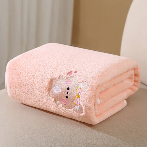 Small Animal Bath Towel with Embroidery 27.5"x55.1"