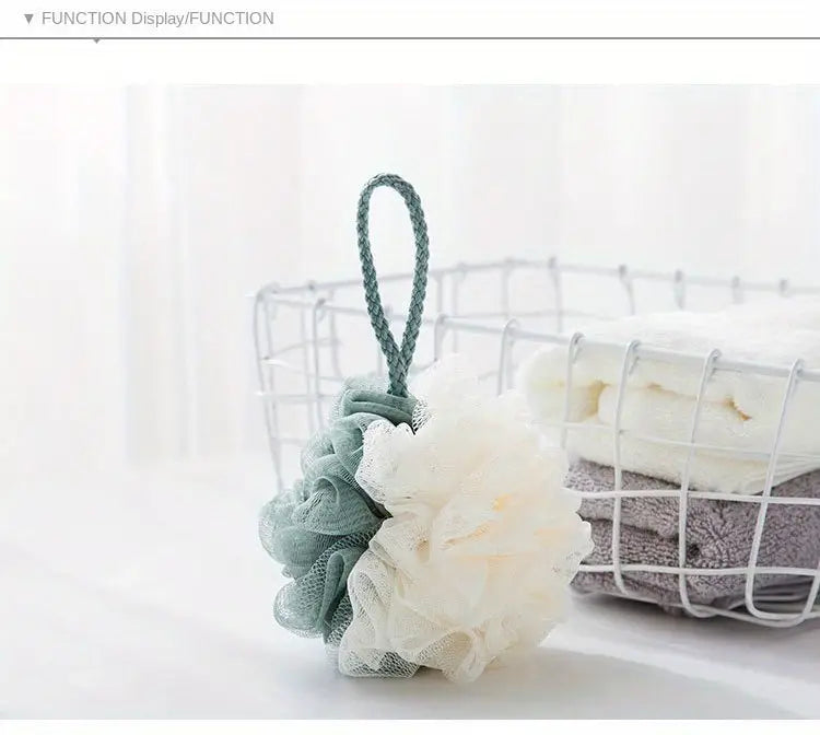 4pcs Two-Color Splicing Bath Balls for Body Care