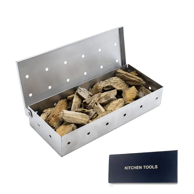 Stainless Steel Smoked Box for Barbecue and Grilling