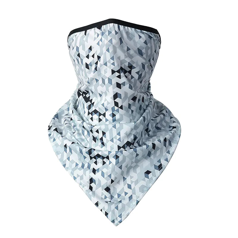 Summer Ice Silk Triangular Scarf Mask for Outdoor Cycling