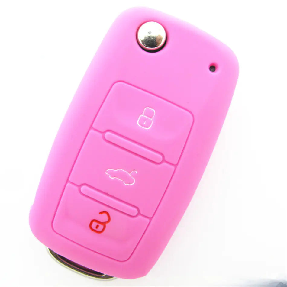 Silicone Key Cover for Skoda Cars (3-Key Remote)