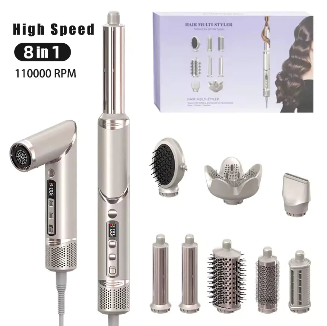 8-in-1 Foldable Hot Air Hair Styling Set