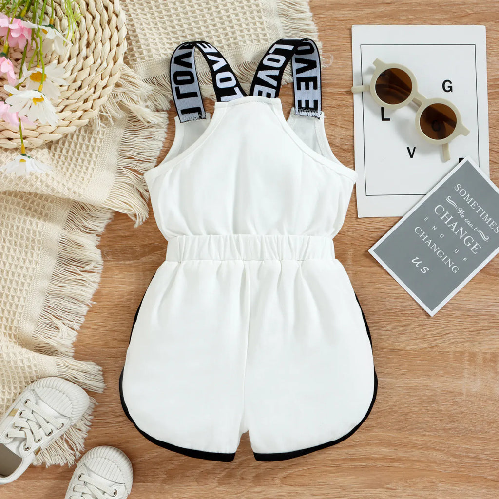 European-American Style Girls' Cotton Romper